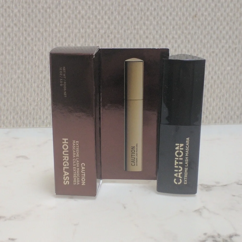 HOURGLASS Caution Extreme Ultra Black Mascara .12oz Mini Size New in Box